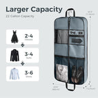 pack all 43" Premium Gusseted Travel Garment Bag, Heavy Duty Hanging Suit Bag - Image 2