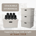 Medium 15" 21 Quart Collapsible Stackable Storage Bins - Image 4