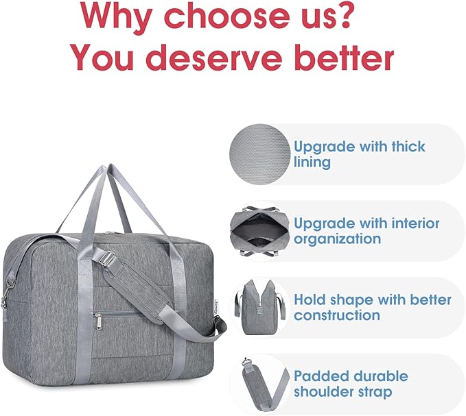 For Spirit Airlines Personal Item Bag 18x14x8 Foldable Travel Duffel Bag - Image 5