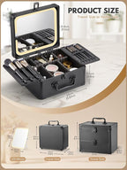 OMIRO Makeup Case, Makeup Bag - Image 2