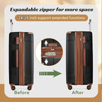 Merax 24 Inch Expandable Checked Luggage, Hardshell ABS Medium Suitcase - Image 6