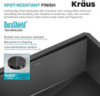 KRAUS Kore Workstation 32-inch Undermount 16 Gauge Black Stainless Steel Single - Image 6