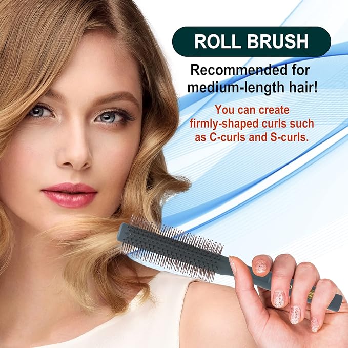 VESS Salon Roll Brush Professional Use PRO-201 For Short Hair and Medium Hair-D33 mm-Made in Japan