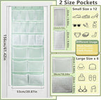 18 Pocekts Over the Door Shoes Organizer, Behind Door Hanging Storage Pocekt - Image 3