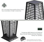 Grand patio 2-Piece Outdoor Floor Lamp Solar Powered Lantern Waterproof Wicker - Image 8