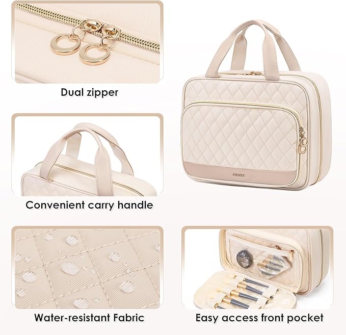 Travel Toiletry Makeup Bag for Women Hanging Toiletry Bag Cosmetic Organizer - Image 7