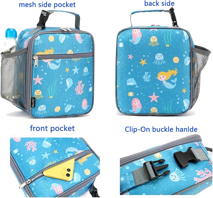 FlowFly Kids Lunch box Insulated Soft Bag Mini Cooler Back to School Thermal - Image 4