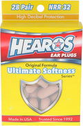 HEAROS Ultimate Softness Series Ear Plugs 28 Pair by Hearos