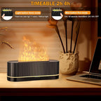 Essential Oil Diffuser，Colorful Flame Fire Diffuser Humidifier，Scent Aroma Diffuser, 7 Colors Changing Oil Diffuser for Home,Office(Remote Control，Timeable, Waterless Auto off-260ml) (Black)
