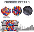 ANNA QUEEN Colorful Geometric Luggage Cover, Abstract Prism Pattern Suitcase - Image 4