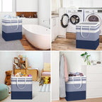 HomeHacks 2-Pack Large Laundry Basket, Waterproof, Freestanding Laundry Hamper - Image 6