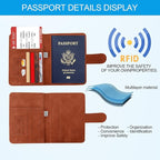 Passport Holders, RFID Blocking Credit Card Holder, PU Leather Passport Holders - Image 3