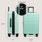 U.S. Traveler Boren Polycarbonate Hardside Rugged Travel Suitcase Luggage - Image 6