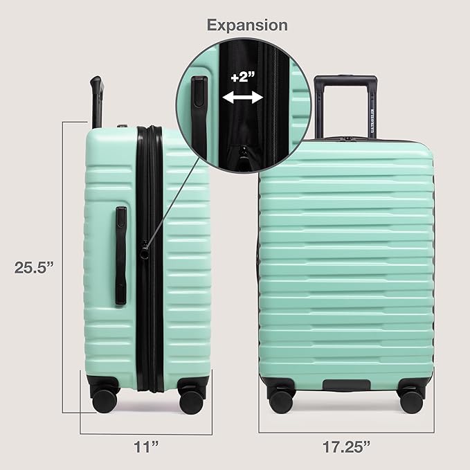 U.S. Traveler Boren Polycarbonate Hardside Rugged Travel Suitcase Luggage - Image 6