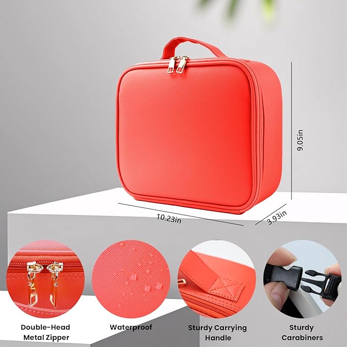 Travel Makeup Bag with LED Mirror and Light Travel Makeup Case Cosmetic - Image 5