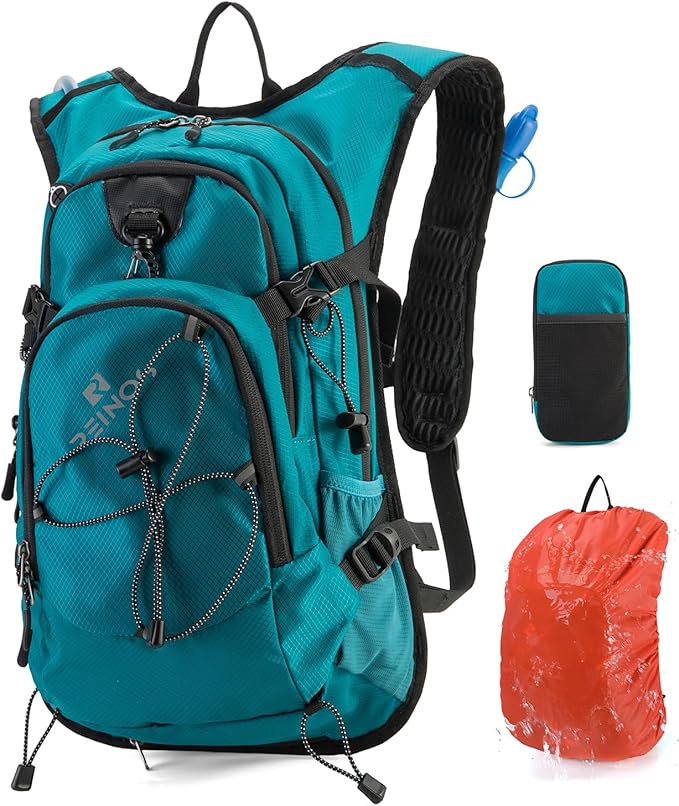 Hydration Backpack Pack with 2L Water Bladder 18L Hiking Backpack Women Men by REINOS+OUTDOOR