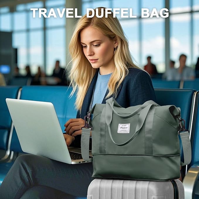 Travel Duffel Bag, Sports Tote Gym Bag, Shoulder Weekender Overnight Bag - Image 5