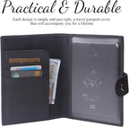 Genuine Leather Passport Case, RFID Passport Cover - Image 2