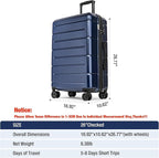 KYME Suitcases with Wheels Hardshell 26 Inch Luggage with TSA Lock Durable - Image 7