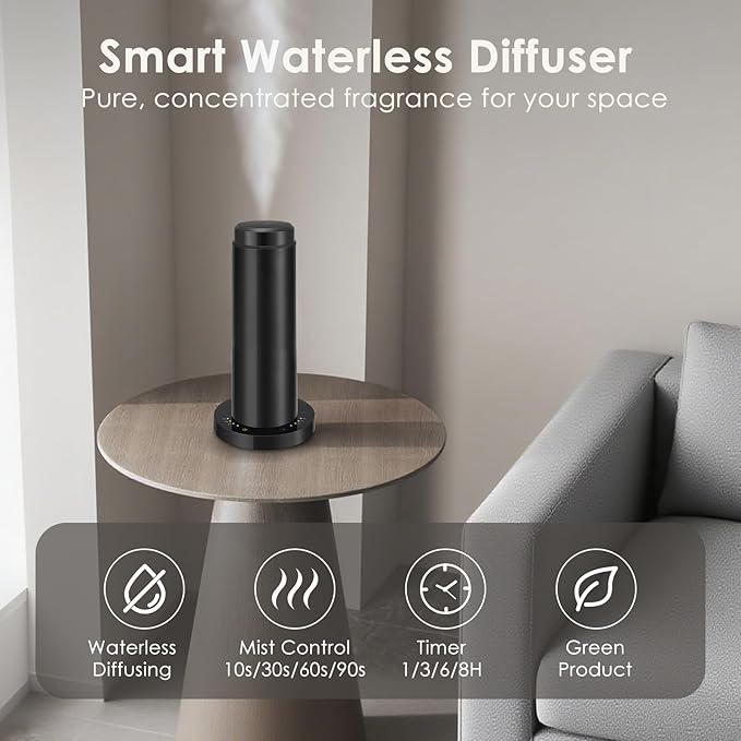 Waterless Scent Essential Oil Diffuser for Hotel,Whole House,Large Room, Office，Home，200ML Large Capacity, Covering 1500 Square feet