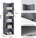 YOUDENOVA Hanging Closet Organizer, 5-Shelf Closet Hanging Storage Shelves - Image 3