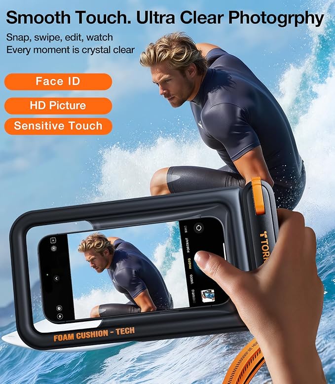 TORRAS IP68 Waterproof Phone Pouch Double Space, Floating Waterproof Phone Case - Image 6