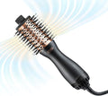 TYMO 2.0 Hair Blow Dryer Brush - Blowout Hot Air Brush, One Step Volumizer, Upgraded 2 Inch Barrel Roller Curling Styler, 3X Faster Drying, 0.6 lb Lightweight, Straightener Curling in One, Black