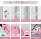 Portable Door Lock & Door Stop Alarm Set, Dual Protection Home Security Door Kit - Image 6