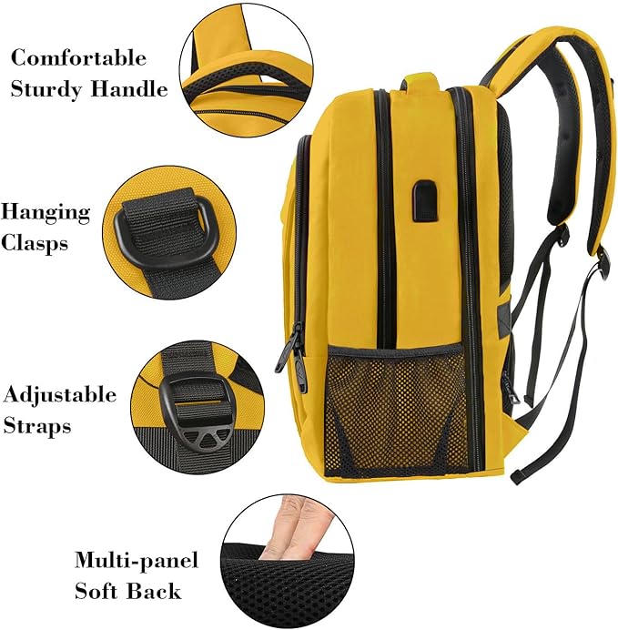 College Backpack, Extra Large TSA Friendly Carry On 17.3 Inch Laptop Backpack - Image 8