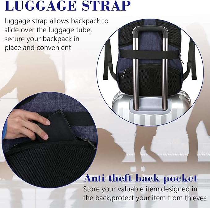 MATEIN Large College Backpack, Sturdy Computer Backpack - Image 5