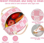 Bluboon Lunch Bag for Women Men Cute Corduroy Lunch Tote Bags Reusable - Image 7