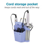 Polder Style Station, Hair Tool Organizer for Hair Dryer, Curling Iron, Hair Straightener, Easy-to-Store Hair Styling Station, Periwinkle and Silver