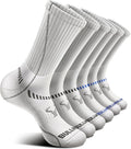 BULLIANT Compression Socks for Men 6Pairs, Athletic Crew Socks Cushioned For by BULLIANT