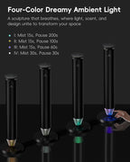 Waterless Scent Diffuser Starter Kit - 1500 Sq Ft Coverage, Alloy Atomization System,Mood Light,Smart Rechargeable Hotel Scent Diffuser, Including 120ml Essential Oil, for Home,Large Room,Spa,Black