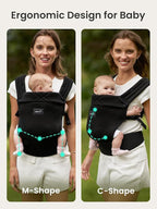 GROWNSY Baby Carrier Newborns to Toddlers, Ergonomic Baby Toddler Carrier - Image 5