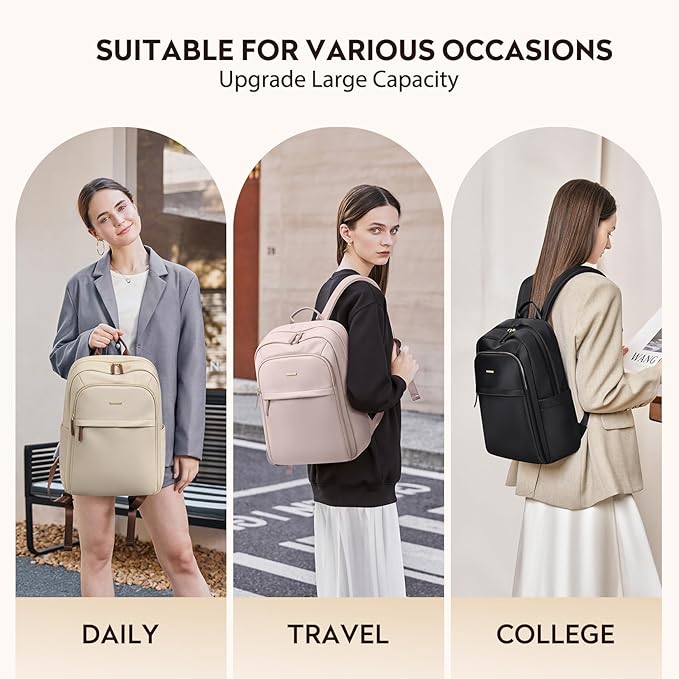 Hiking Travel Backpack for Women Casual Business Weekender Multilayer Laptop Bag - Image 6