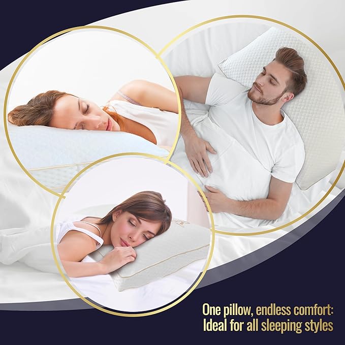 Royal Therapy 2-Pack King Memory Foam Pillow, Adjustable Shredded Odor-Free - Image 6