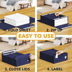 SpaceAid 12 Pack Bed Sheet Organizers and Storage, Foldable Linen Closet - Image 3