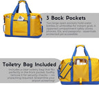 SUNNY BIRD Duffel with Utility Pouch, 40L Weekender Overnight Bag with Shoe - Image 8