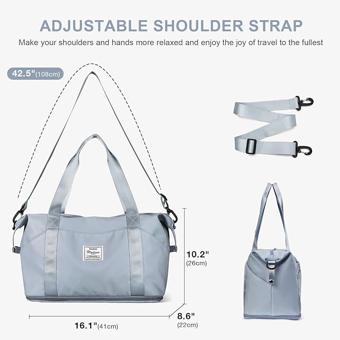 Travel Duffel Bag, Sports Tote Gym Bag, Shoulder Weekender Overnight Bag - Image 3
