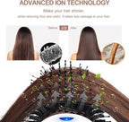 One Step Dryer & Volumizing Hot Air Brush, Blow Dryer, Ceramic Straightener, Curler & Hot Comb 4 in 1 Salon Ionic Hair Styling Tools, White