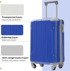 Merax Luggage Set 3 Piece, 20 Inch Carry on Spinner Suitcase - Image 4