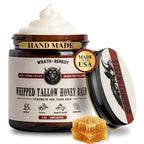 Organic Beef Tallow for Skin - 4 OZ (Citrus) — Grass Fed Beef Tallow for face + Body — US-Made Whipped Tallow and Honey Balm Moisturizer for Dry and Sensitive Skin, Eczema, Rosacea (No Additives)