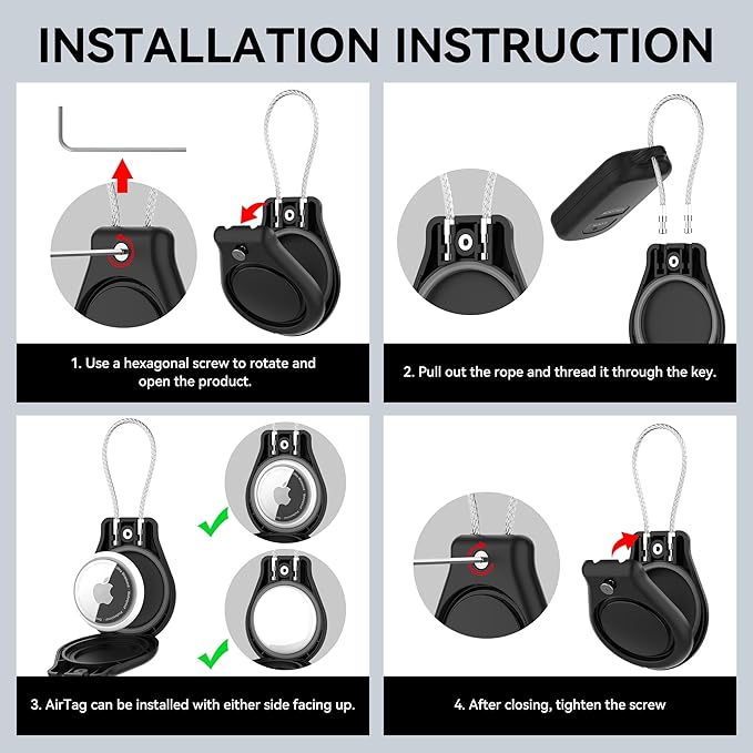 DDJ IPX8 Waterproof for Air Tag Lock Case - Image 7
