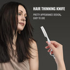 Stainless Steel Hair Thinning Styling Razors for Cutting Hair, Hair Texturizing Cutting Razor for Salon and Home,10 PCS Sharp Blades Included
