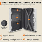 AnyZip Luggage Sets 2 Piece Aluminum Frame Carry On and Checked Suitcase PC ABS - Image 5