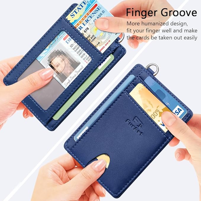 FurArt Slim Minimalist Wallet, Front Pocket Wallets, RFID Blocking, Credit Card - Image 3