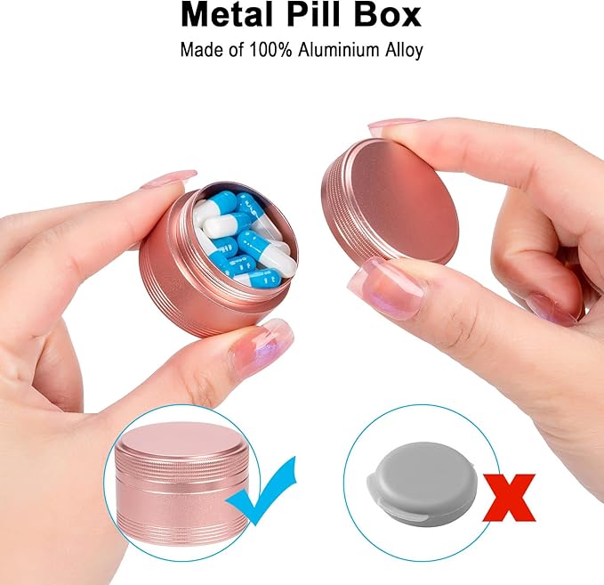 Small Metal Pill Box Pill Container - Image 4