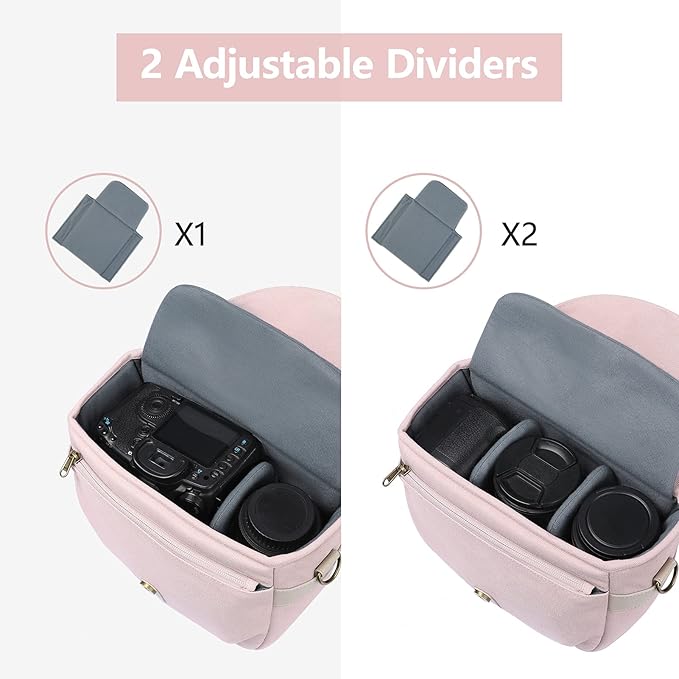 BAGSMART Camera Bag, SLR DSLR Canvas Crossbody Camera Case, Compact Camera - Image 2
