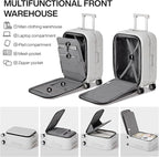 mixi Carry On Luggage, Travel Rolling Luggage Aluminum Frame PC Hardside - Image 4